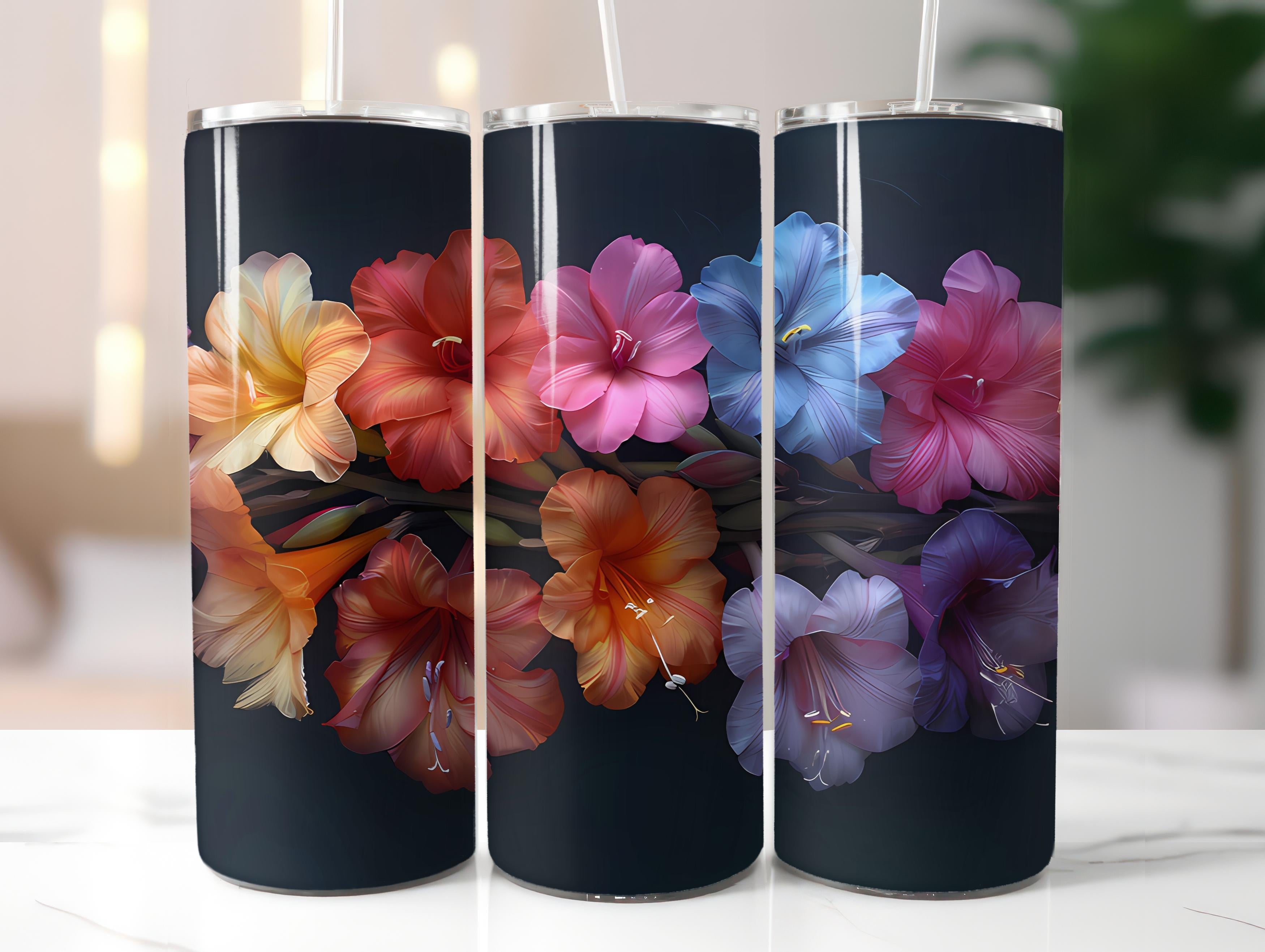 Gladiolus Flowers Tumbler Wrap - CraftNest - Digital Crafting and Art