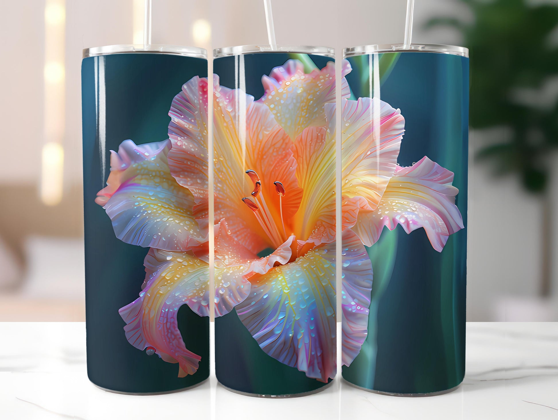 Gladiolus Flowers Tumbler Wrap - CraftNest - Digital Crafting and Art