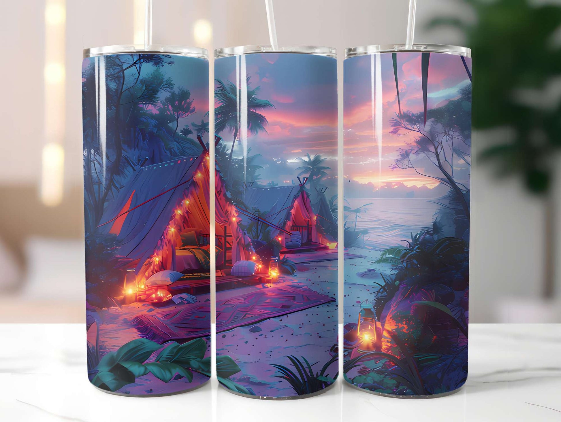 Glam Summer 4 Tumbler Wrap - CraftNest - Digital Crafting and Art