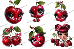 Glamorous Cherry Clipart Bundle - CraftNest - Digital Crafting and Art