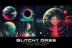Glitchy Orbs - Wall Art - CraftNest - Digital Crafting and Art