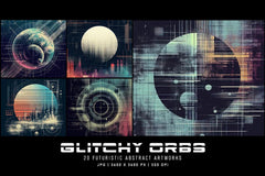 Glitchy Orbs - Wall Art - CraftNest - Digital Crafting and Art