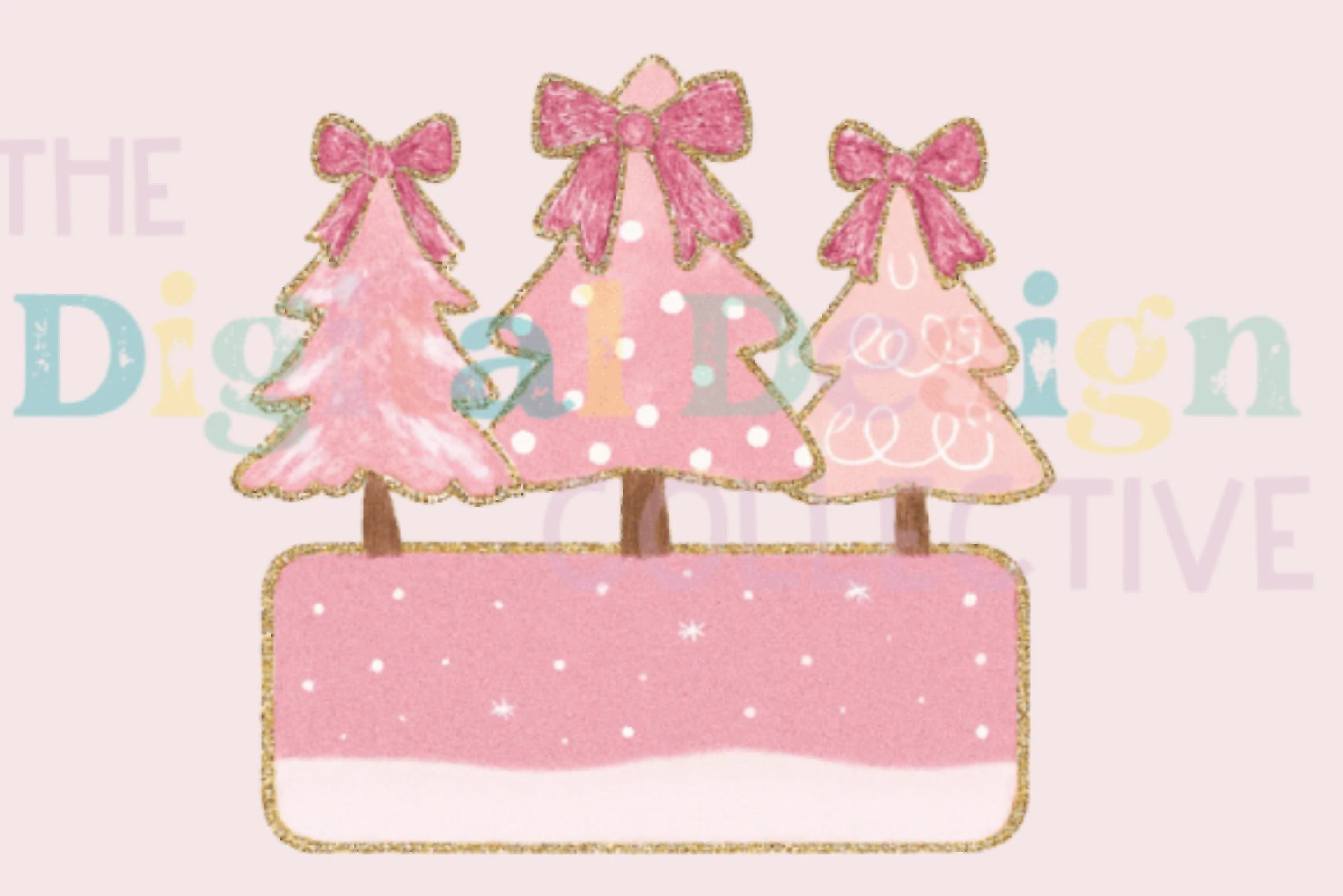 Glitter Coquette Christmas Tree Clipart Bundle - CraftNest - Digital Crafting and Art
