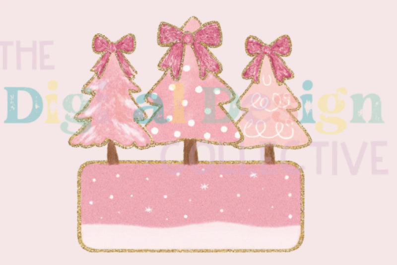 Glitter Coquette Christmas Tree Clipart Bundle - CraftNest - Digital Crafting and Art