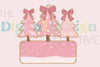 Glitter Coquette Christmas Tree Clipart Bundle