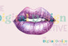 Glitter Lips Clipart Bundle
