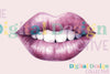 Glitter Lips Clipart Bundle