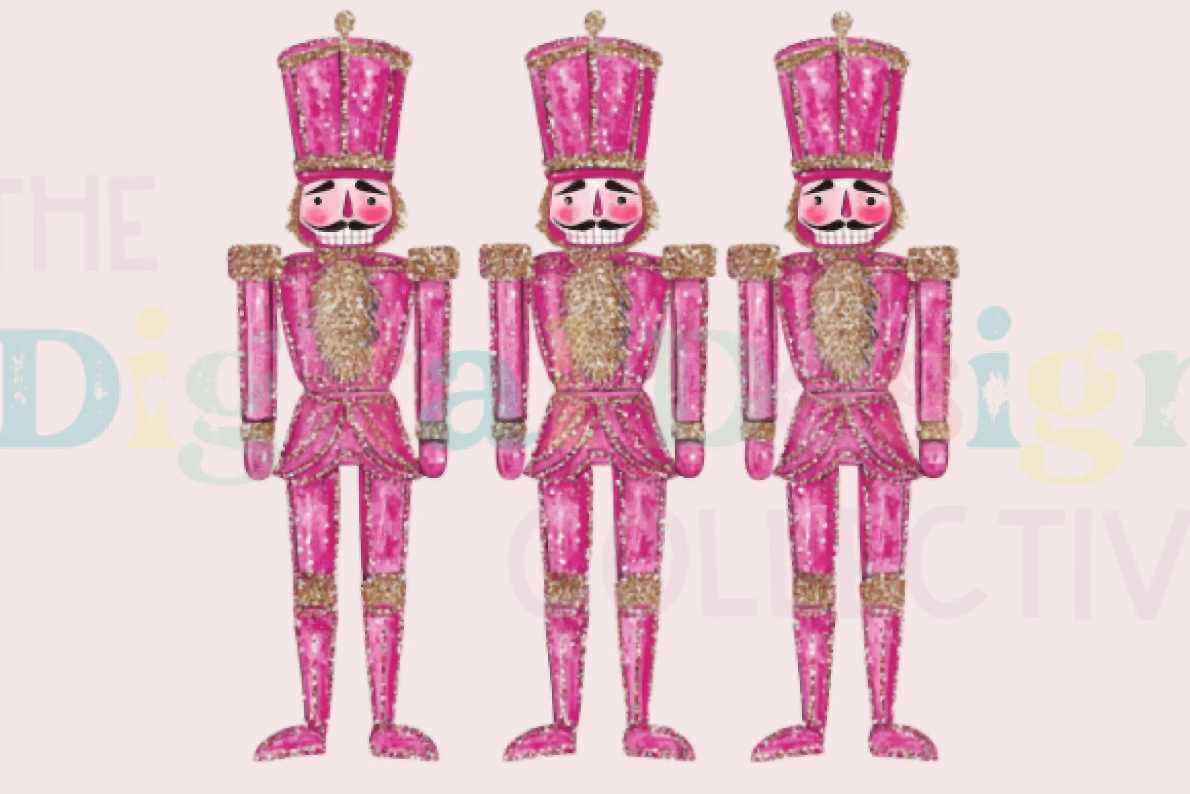 Pink Glitter Nutcracker Friends Clipart Bundle - CraftNest - Digital Crafting and Art