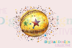 Glitter Softball Clipart Bundle - CraftNest - Digital Crafting and Art