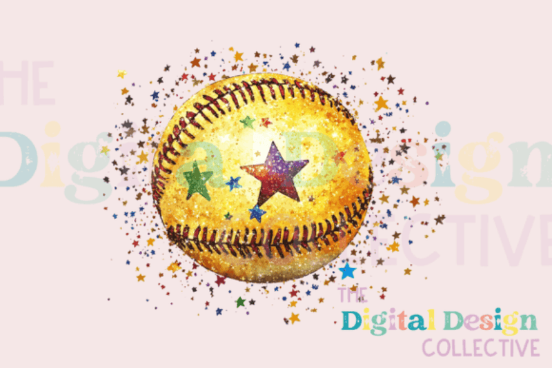 Glitter Softball Clipart Bundle - CraftNest - Digital Crafting and Art