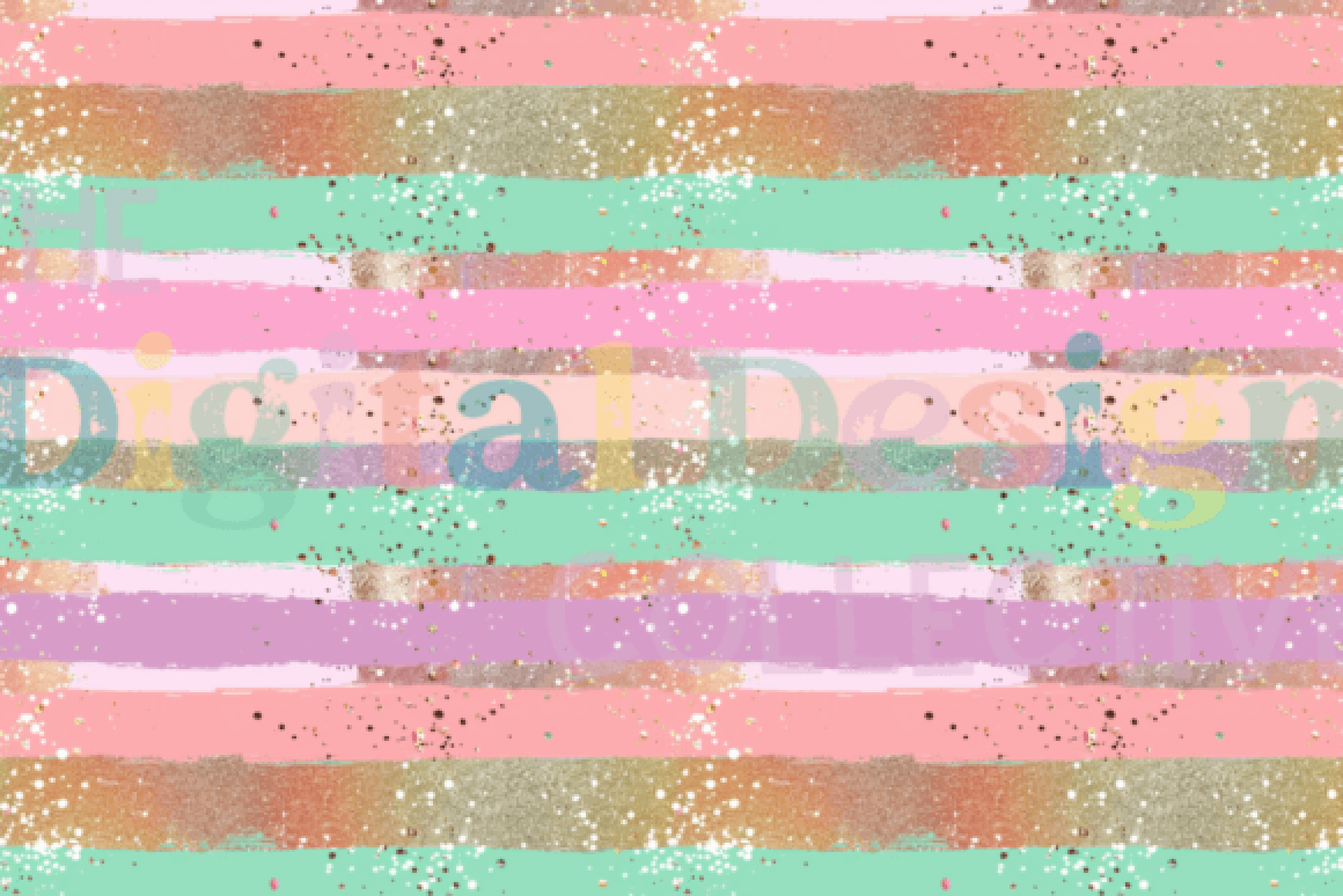 Iridescent Glitter Stripe Digital Paper