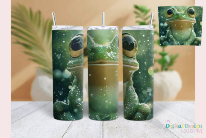 Whimsical Glitter Frog Tumbler Wrap Bundle - CraftNest - Digital Crafting and Art