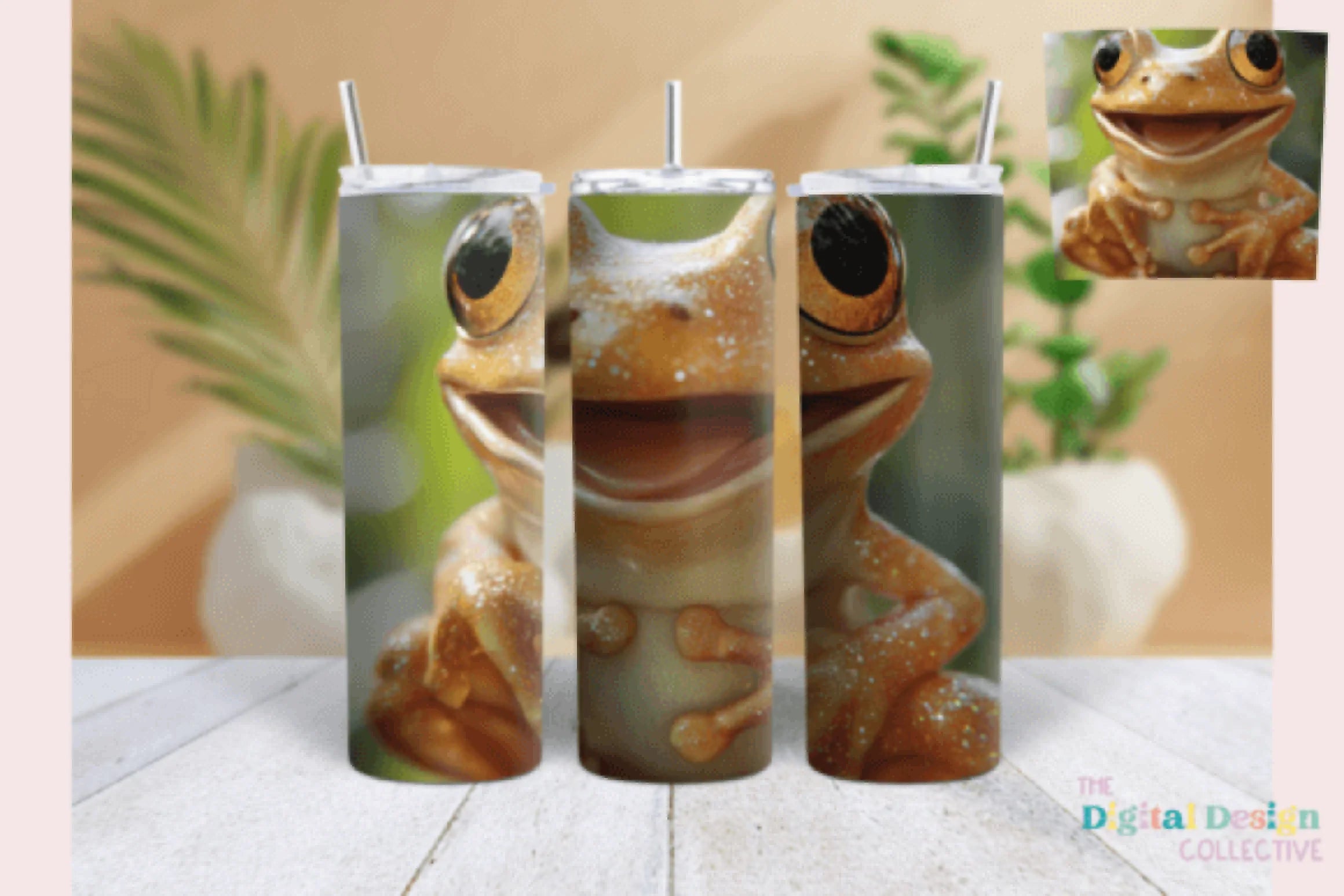 Glitter Whimsical Frog Tumbler Wrap Bundle - CraftNest - Digital Crafting and Art