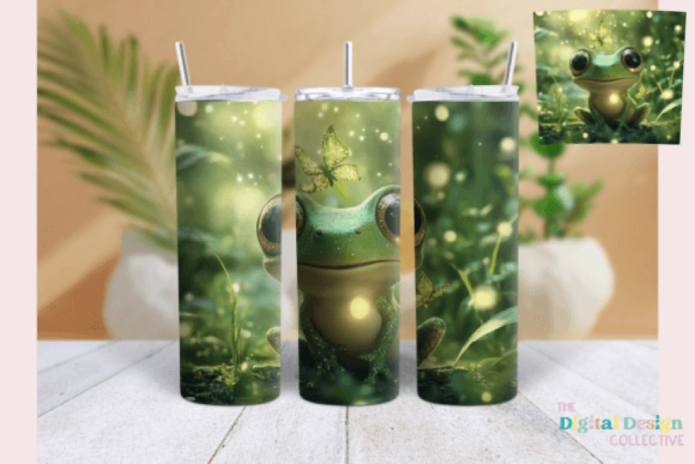 Glitter Whimsical Frog Tumbler Wrap Bundle - CraftNest - Digital Crafting and Art