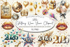 Glittery New Year Clipart Bundle