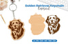 Golden Retriever Keychain Laser Cut Clipart Bundle