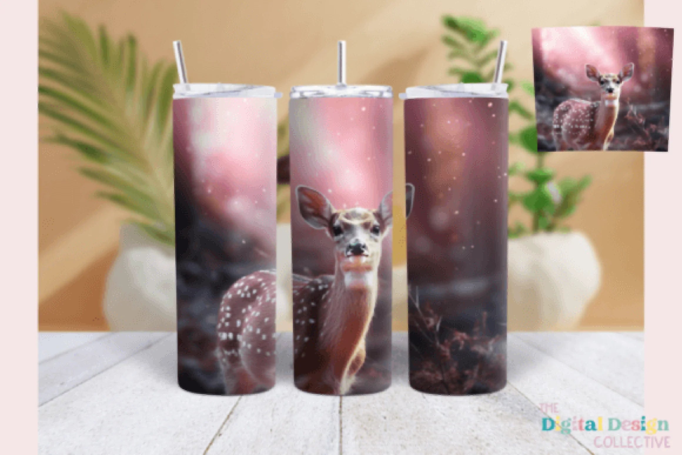 Glowing Valentine's Deer Tumbler Wrap Bundle - CraftNest - Digital Crafting and Art