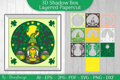 Gnome St. Patrick's Day Shadow Box SVG Bundle - CraftNest - Digital Crafting and Art