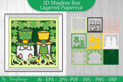 Gnome St. Patrick's Day Shadow Box SVG Bundle - CraftNest - Digital Crafting and Art