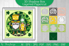 Gnome St. Patrick's Day Shadow Box SVG Bundle - CraftNest - Digital Crafting and Art
