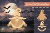 Gnome Halloween Laser Cut Decoration Clipart Bundle