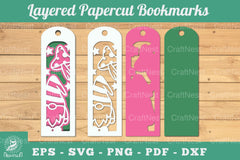 Gnome Papercut Bookmark SVG Bundle - CraftNest - Digital Crafting and Art