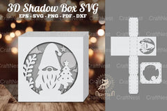 Gnome Papercut Shadow Box Clipart Bundle - CraftNest - Digital Crafting and Art