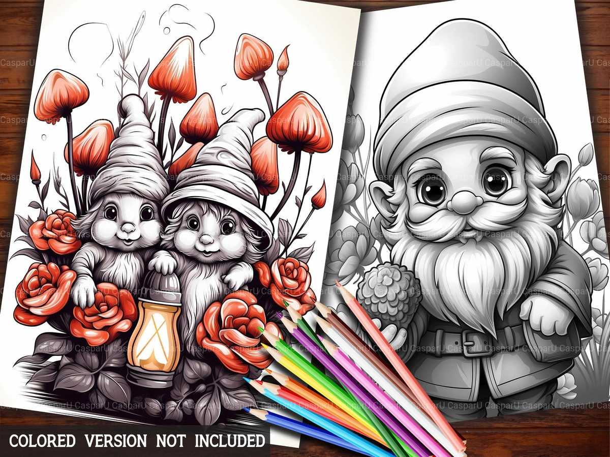 Gnome Valentines Day Coloring Books - CraftNest