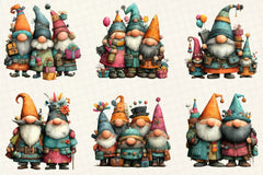 Gnomes Happy New Year Clipart Bundle - CraftNest - Digital Crafting and Art
