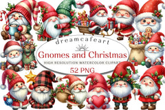 Gnomes and Christmas Dwarfs Clipart Bundle - CraftNest - Digital Crafting and Art