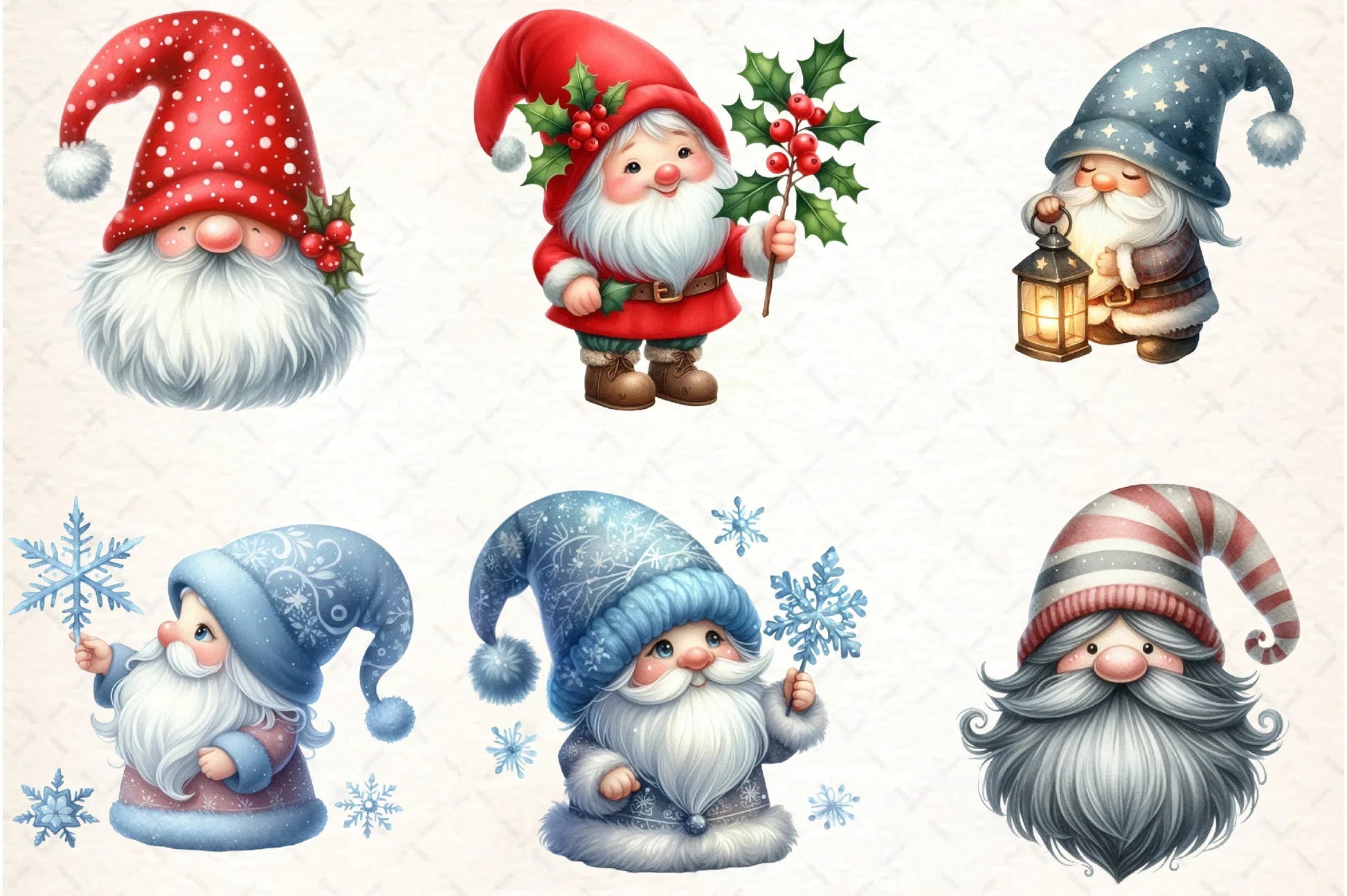 Gnomes and Christmas Dwarfs Clipart Bundle - CraftNest - Digital Crafting and Art