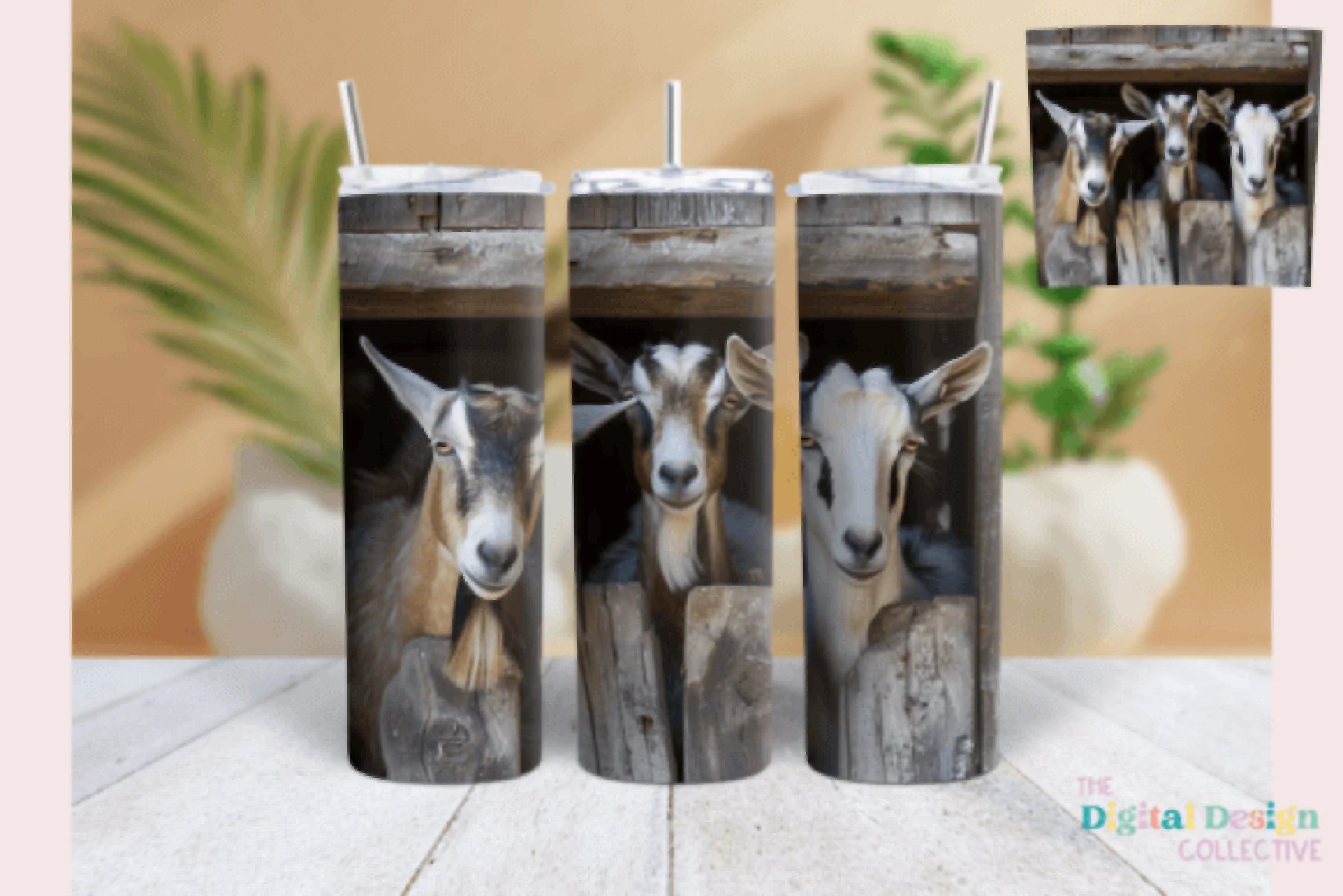 Goat Tumbler Wrap & Tumbler Bundle - CraftNest - Digital Crafting and Art