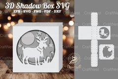 Goat Papercut Shadow Box Template - CraftNest - Digital Crafting and Art