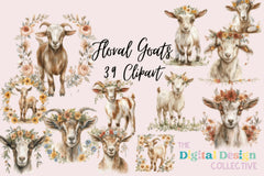 Goats Clipart Bundle - CraftNest - Digital Crafting and Art