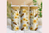 Orange Glitter Honey Bee Tumbler Wrap Bundle