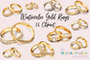 Gold Wedding Rings Clipart Bundle