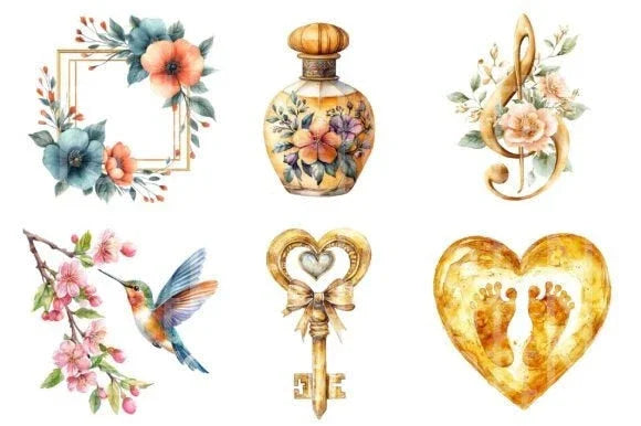 Golden Mother's Day Clipart Bundle 5 - CraftNest - Digital Crafting and Art