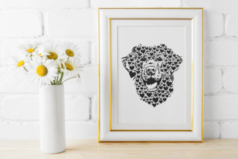 Golden Retriever Hearts Clipart Bundle - CraftNest - Digital Crafting and Art