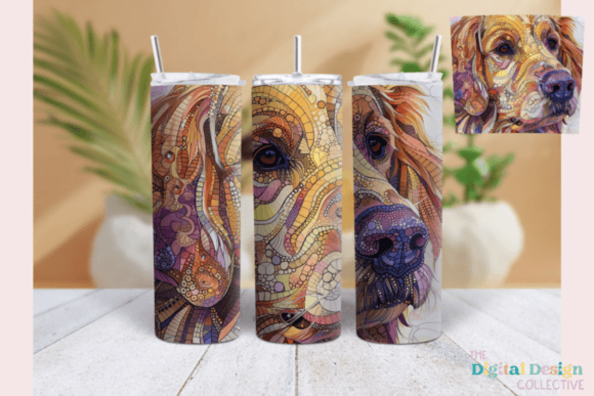 Golden Retriever Tumbler Wrap Bundle - CraftNest - Digital Crafting and Art