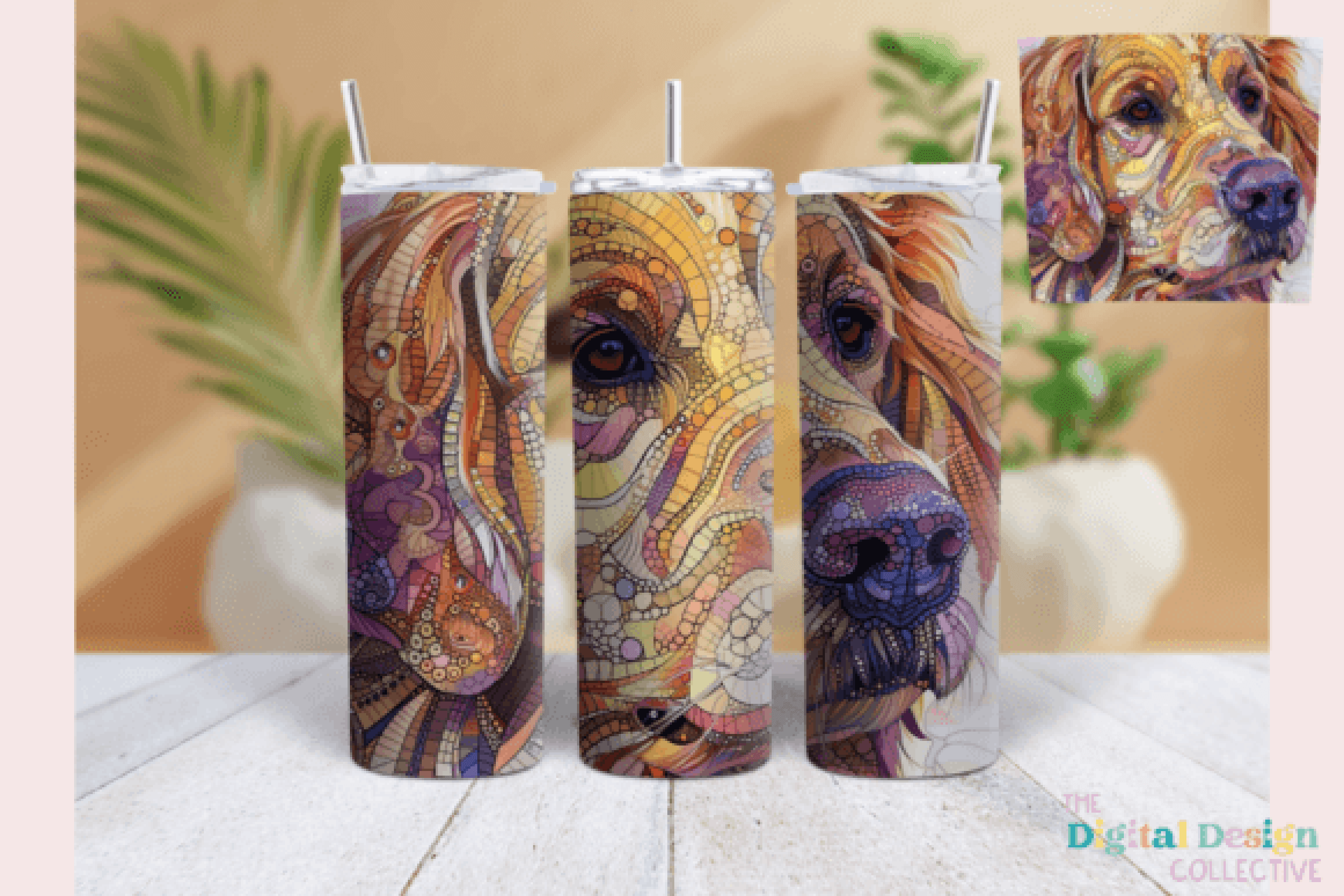 Golden Retriever Tumbler Wrap Bundle - CraftNest - Digital Crafting and Art