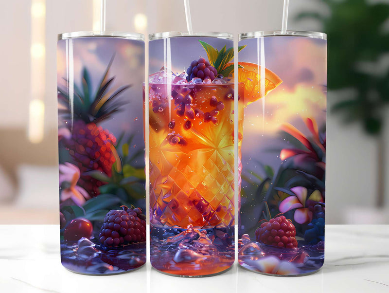 Golden Tropicals 3 Tumbler Wrap - CraftNest - Digital Crafting and Art