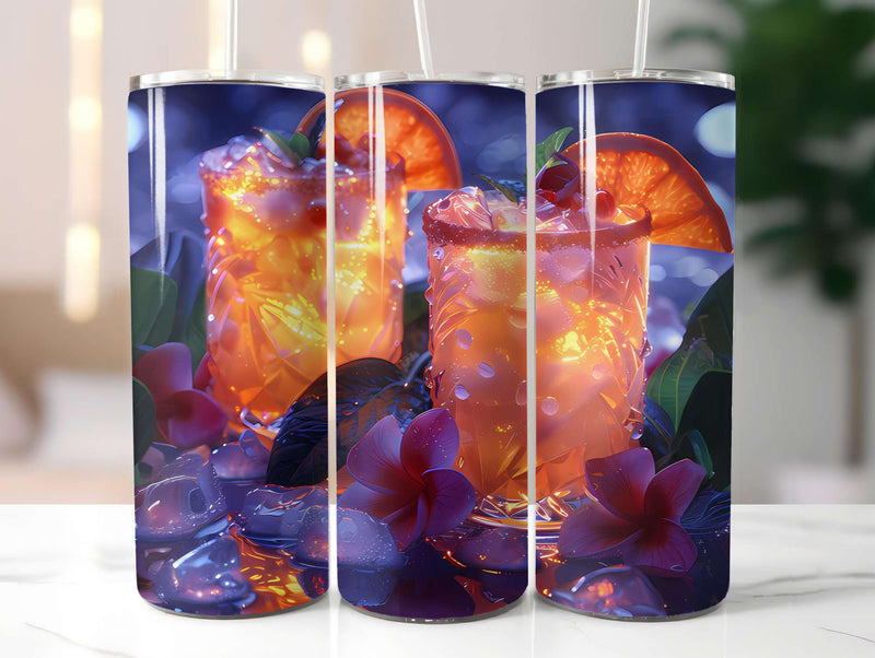 Golden Tropicals 3 Tumbler Wrap - CraftNest - Digital Crafting and Art