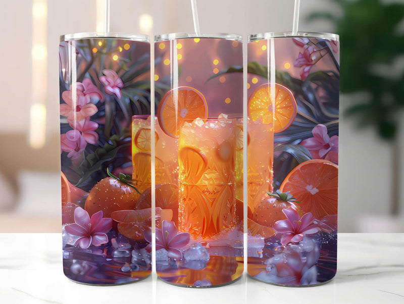 Golden Tropicals 3 Tumbler Wrap - CraftNest - Digital Crafting and Art
