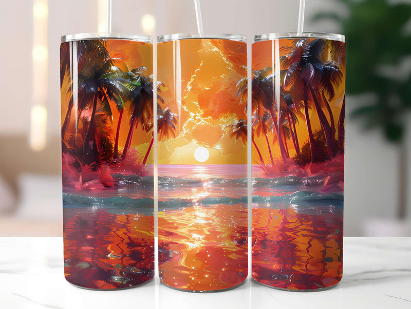 Golden Tropicals 3 Tumbler Wrap - CraftNest - Digital Crafting and Art