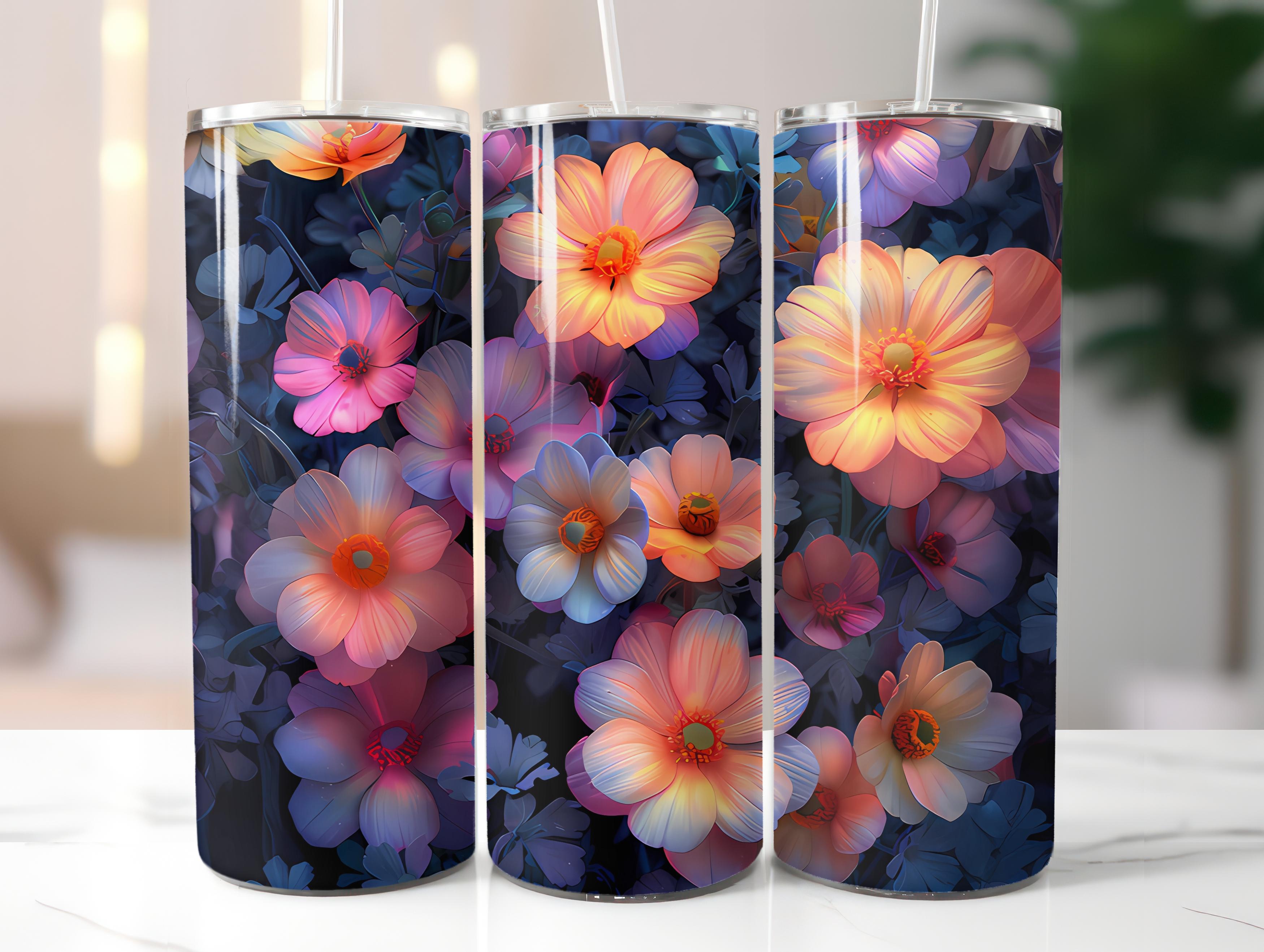 Gothic Flowers Tumbler Wrap - CraftNest - Digital Crafting and Art