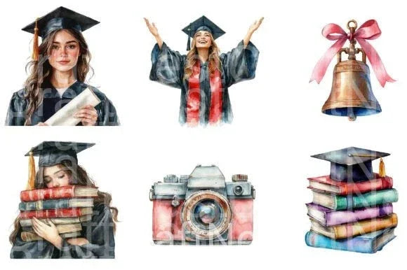 Graduation Clipart Bundle - CraftNest - Digital Crafting and Art