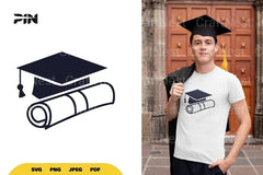 Graduation Hat and Diploma SVG Bundle - CraftNest - Digital Crafting and Art