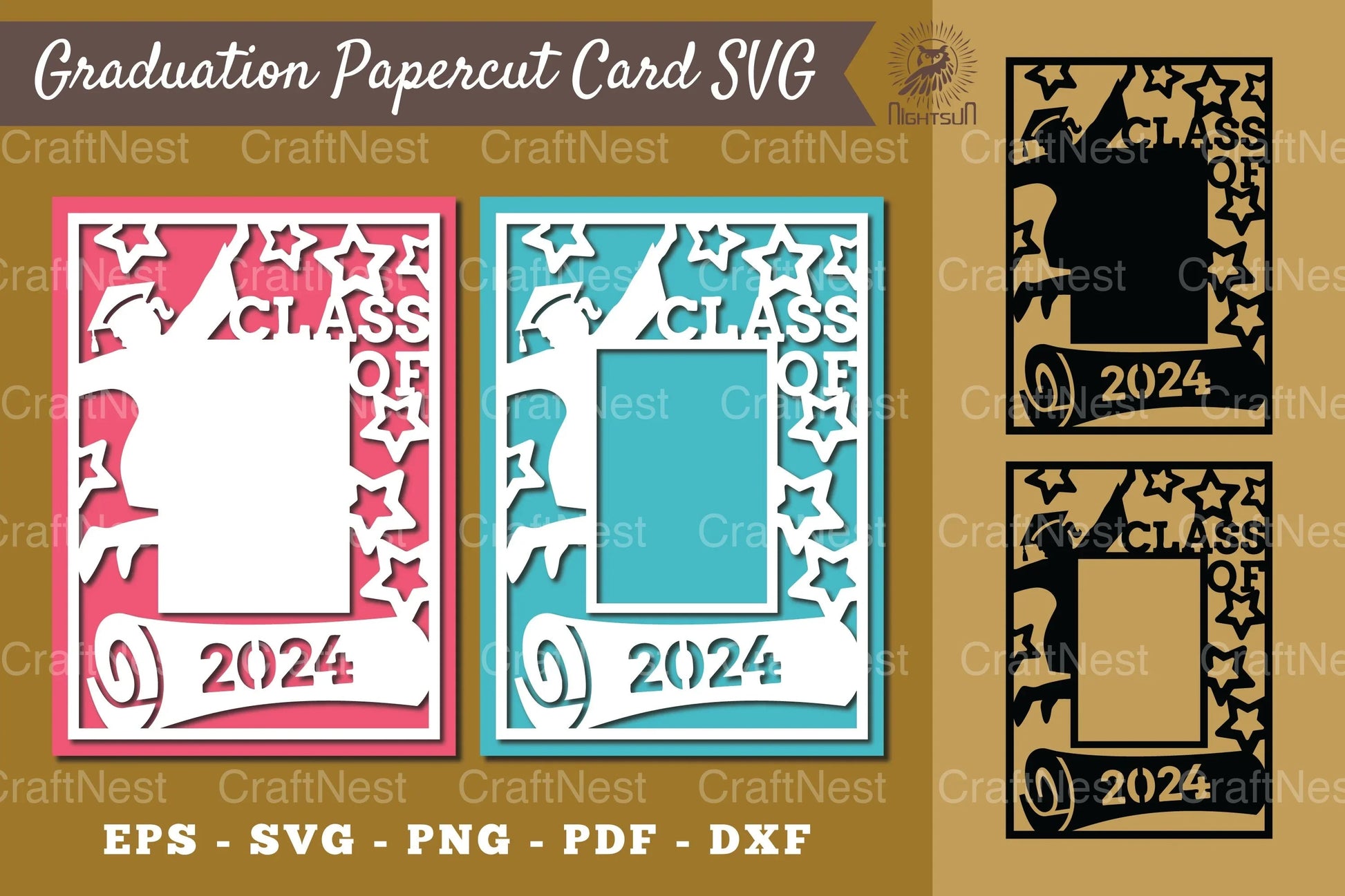 Graduation Papercut Card SVG Bundle - CraftNest - Digital Crafting and Art