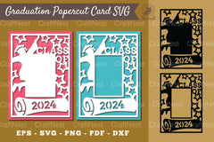 Graduation Papercut Card SVG Bundle - CraftNest - Digital Crafting and Art