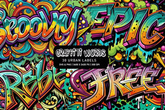 Graffiti Words - CraftNest - Digital Crafting and Art